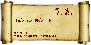 Thész Márk névjegykártya