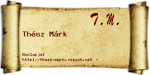 Thész Márk névjegykártya